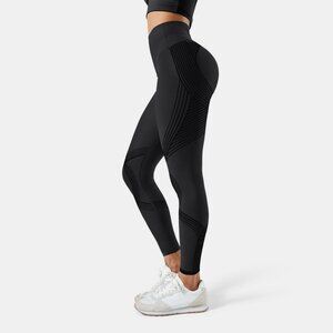Fanka Body Sculpt Leggings Reversible Black Compression Gym Workout Squat Pant
